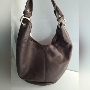 Hobo International Vintage Hobo Bag Bronze Leather GUC